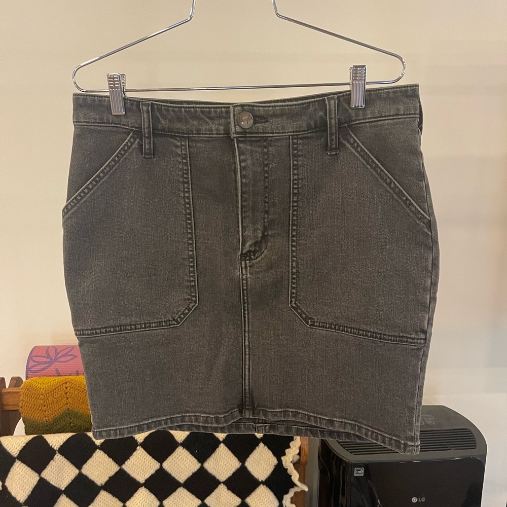 NWOT Wrangler Denim Stretch Black Skirt